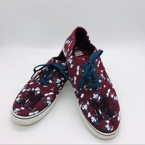 MICKEY MOUSE SNEAKERS SIZE 11-BURGUNDY & B…